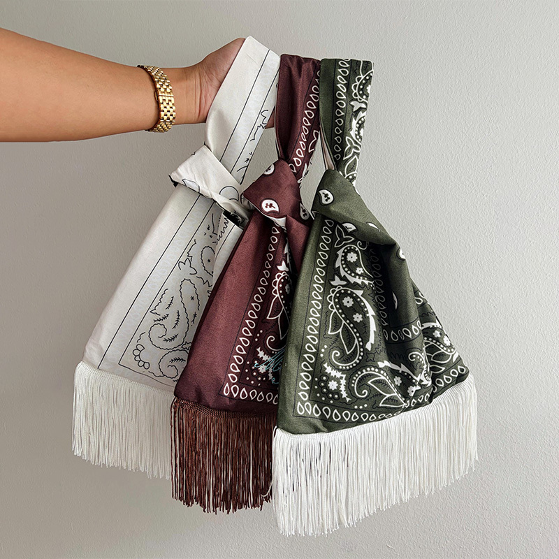 Olive Print Square Handkerchief