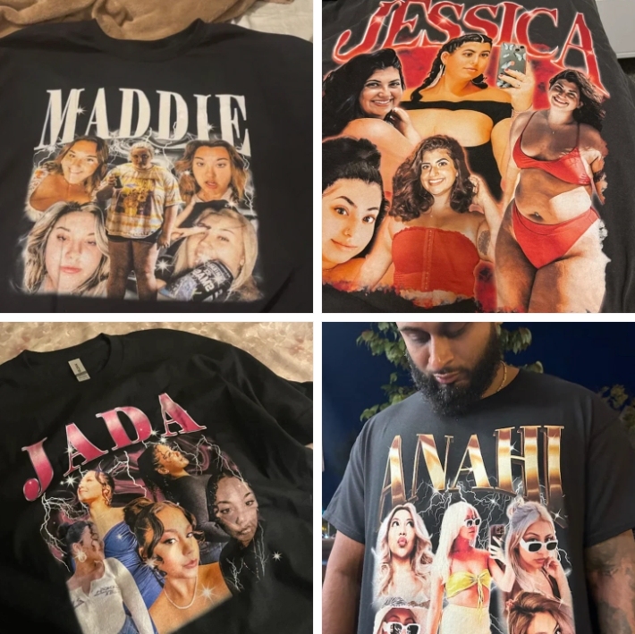 Custom Vintage Couple Photo Tee-Valentine's Day Gift