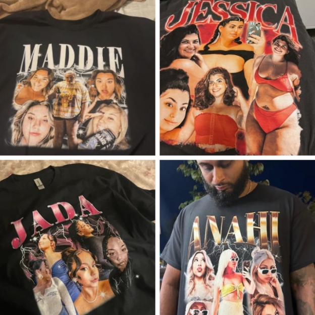 Custom Vintage Couple Photo Tee-Valentine's Day Gift