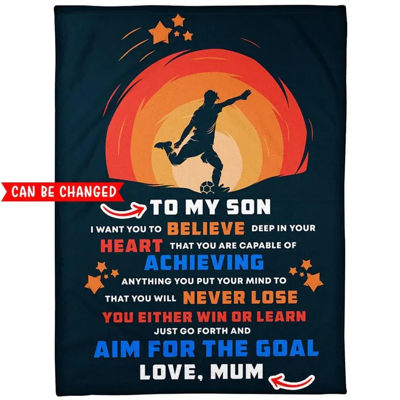 Soccer/Football v2 - Personalized Blanket