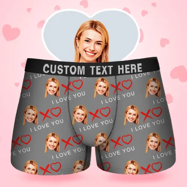 Custom Face Men's BoxerTo Do List For Boyfriend Style Underwear, Birthday Gifts for Husband, Waistband Text Boxer Gift