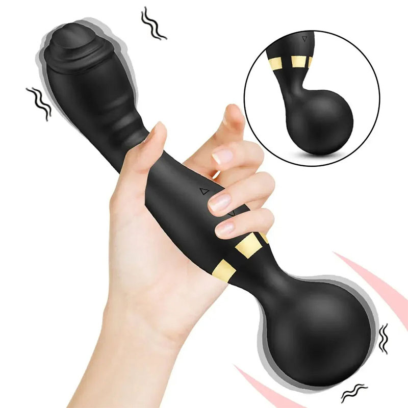 Dual-ended silicone relaxation massager