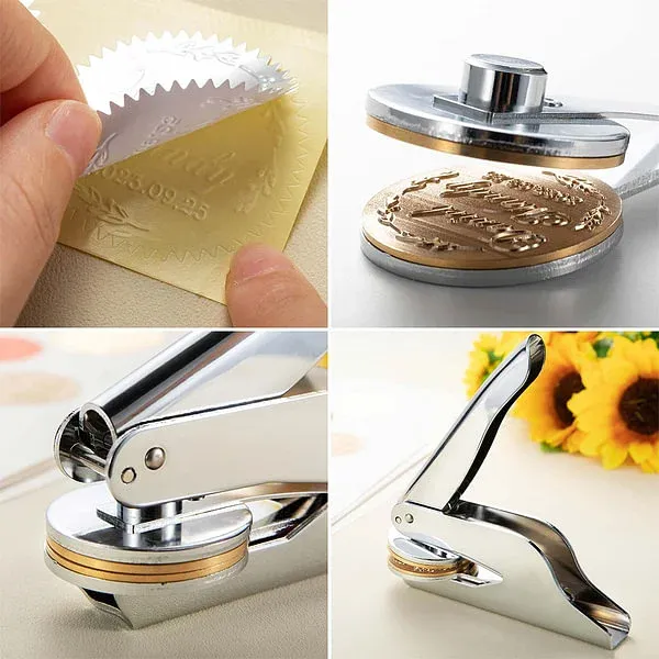 Personalized book embossing machine stamp for book lovers