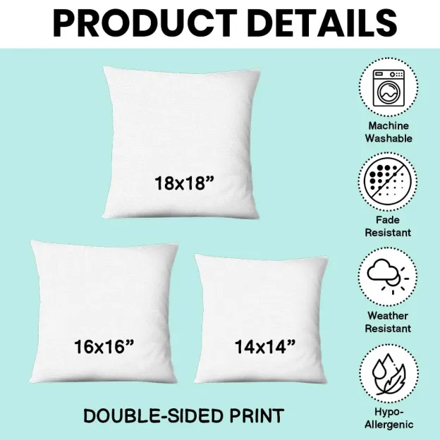 Personalized Friends Birth Flowers Pillow 