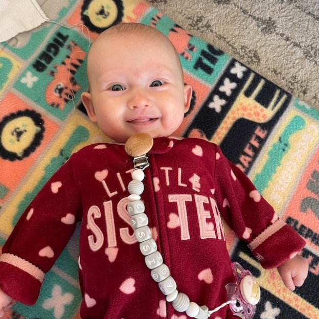 Personalized Baby Pacifier Clip & Rattle Ring