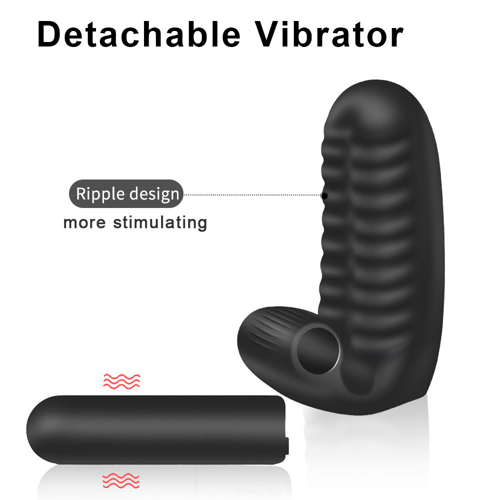 Vibrating massage silicone finger sleeves