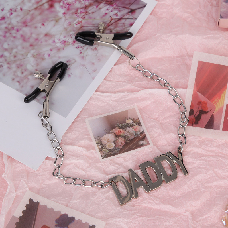 Personalized metal letter nipple clamps