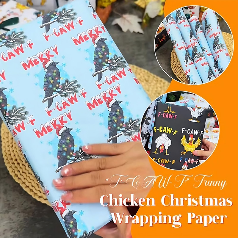Funny Chick Christmas Wrapping Paper