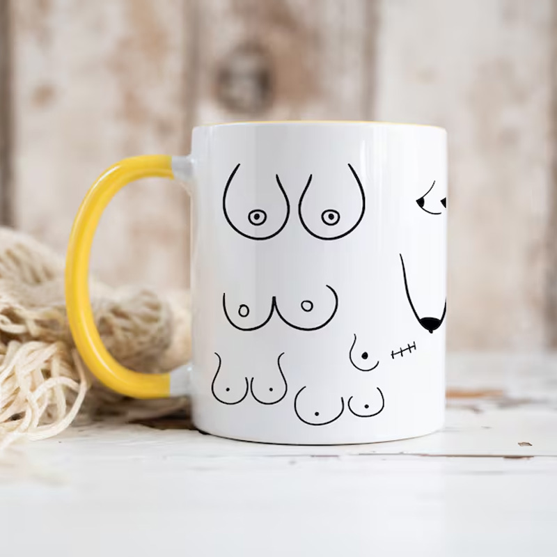 Interesting black line mug