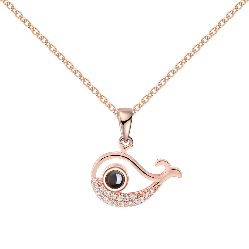 Personalized baby whale projection bracelet