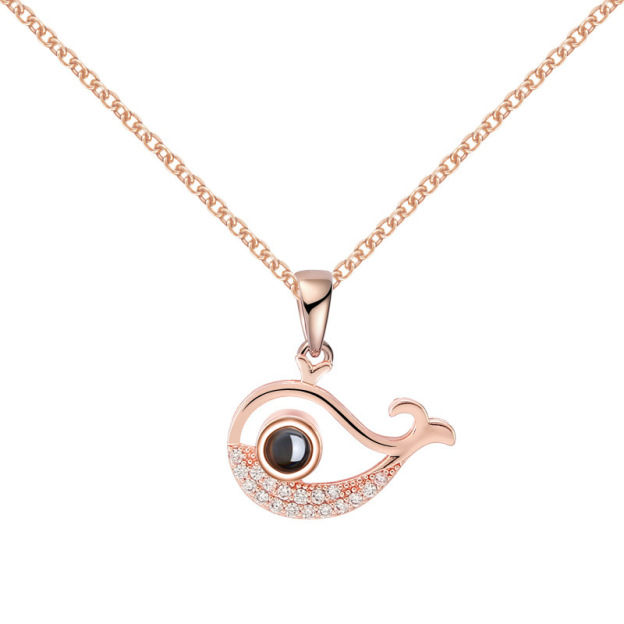 Personalized baby whale projection bracelet