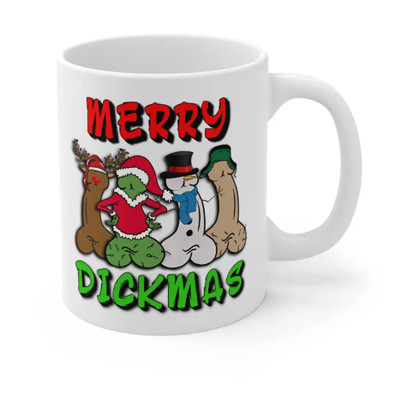 Funny Merry Dickmas Mug