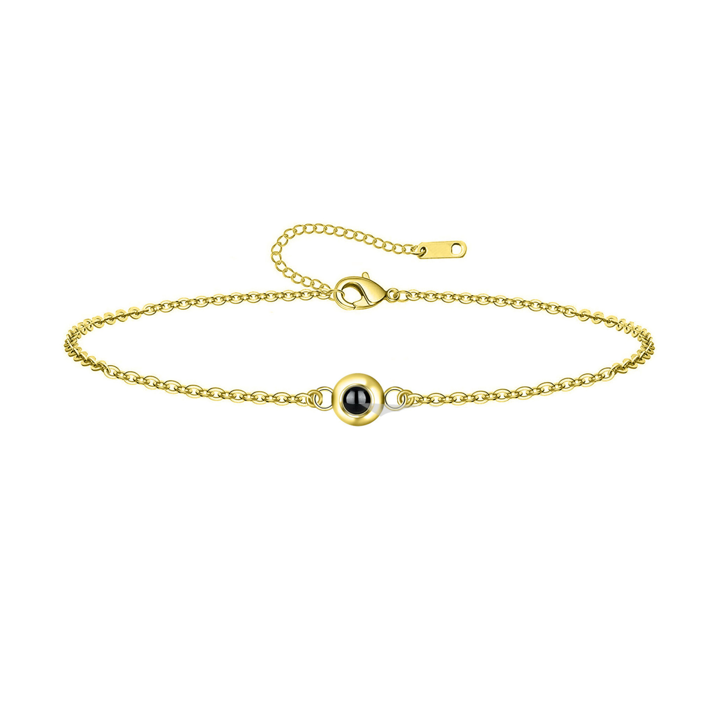 Personalized Round Projection Bracelet