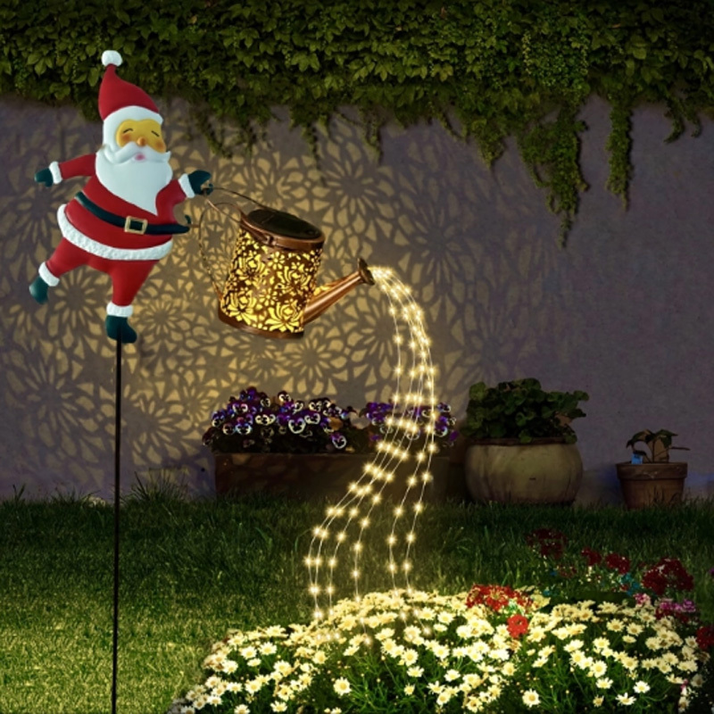 New Santa Claus Watering Can Lamp Ornament