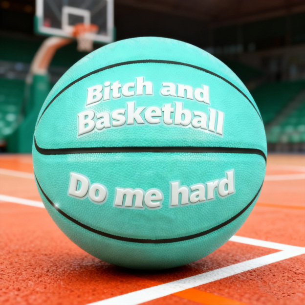 Colorful glow-in-the-dark basketball