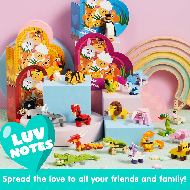 24-piece mini animal building block set