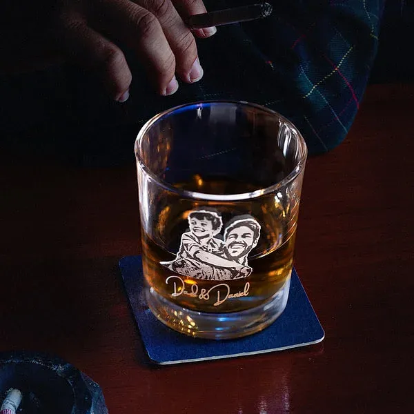 Personalized whiskey glass