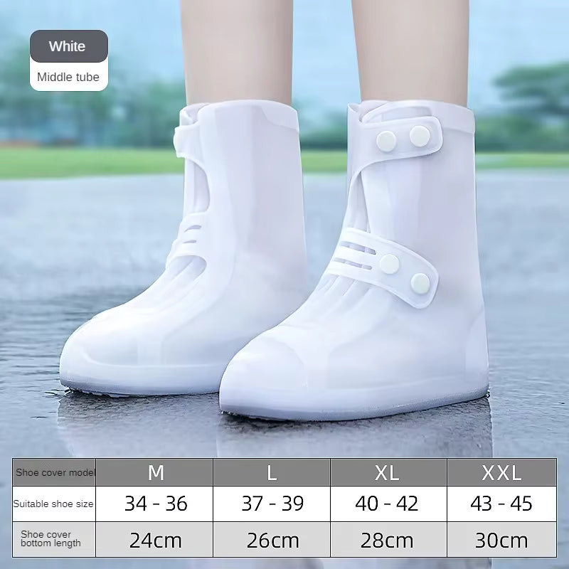 Waterproof and thickened rain boot covers