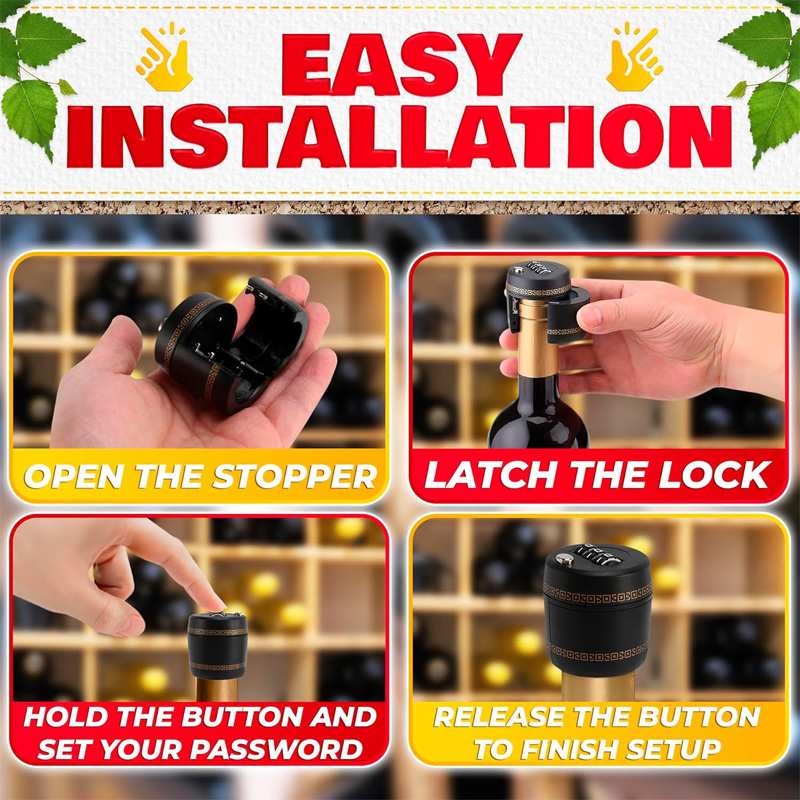 Wine bottle cap combination lock