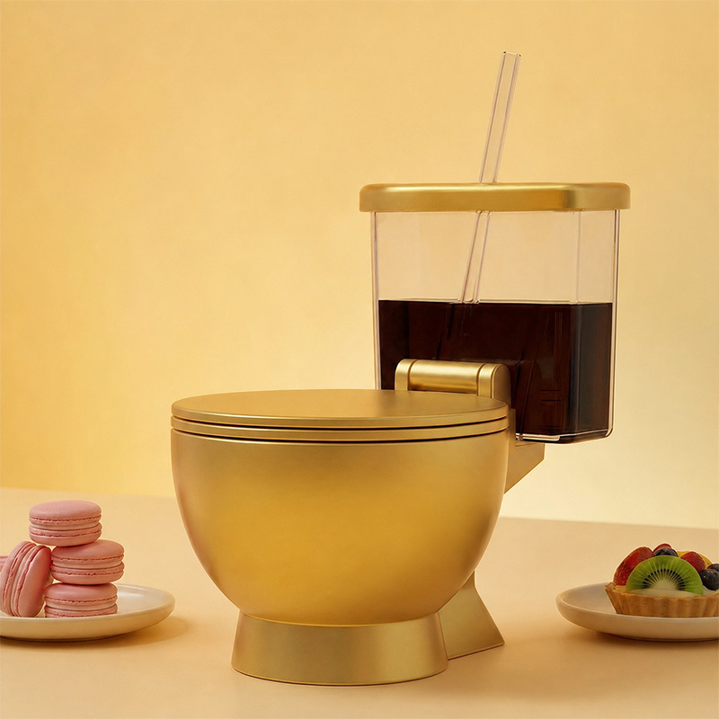 Toilet Shaped Ramen Bowl Set