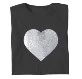 Personalized photo heart sequin t-shirts for men and women