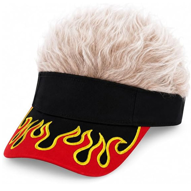Fun wig sunshade baseball cap