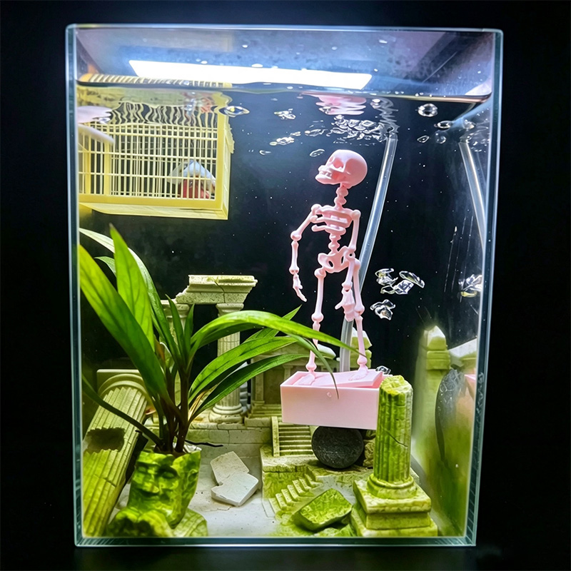 Dancing Skeleton Aquarium Bubbler