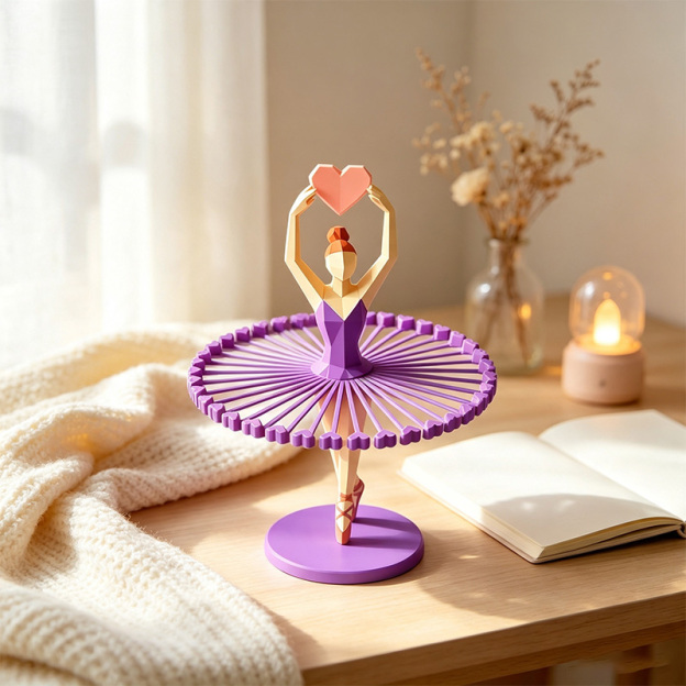 3D Printed Heart-Shaped Spinning Ballet Top