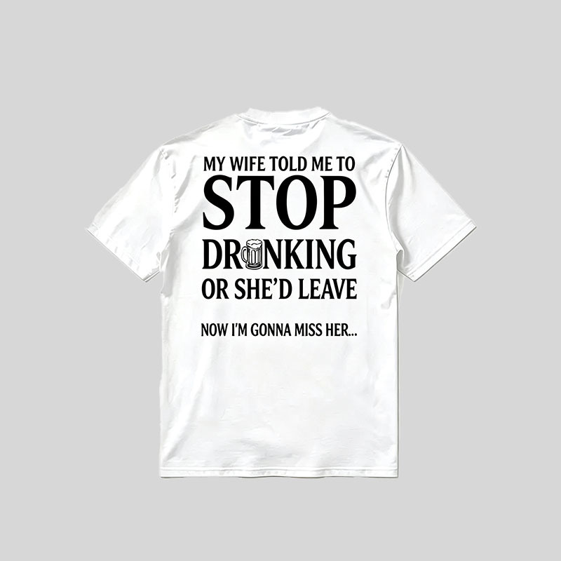 STOP DRINKIN Men's Graphic Short-Sleeve Tee