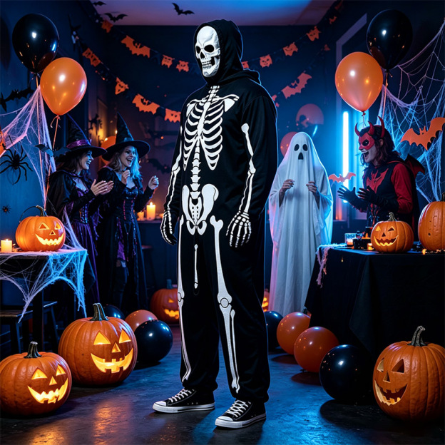 Fun adult skeleton bodysuit