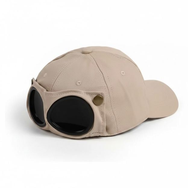 Retro aviator goggles baseball cap