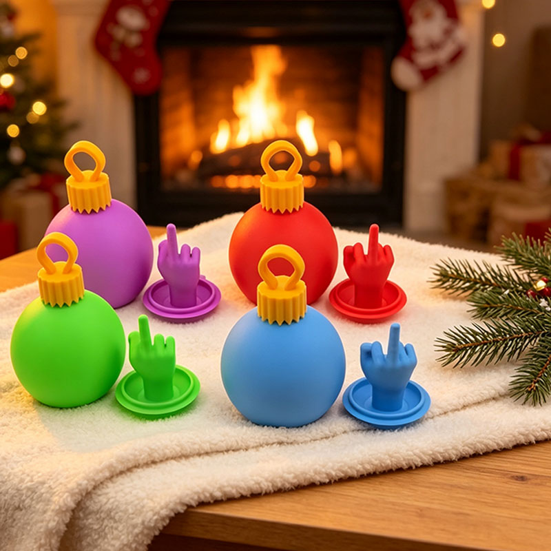 Middle Finger Christmas Ornament Set