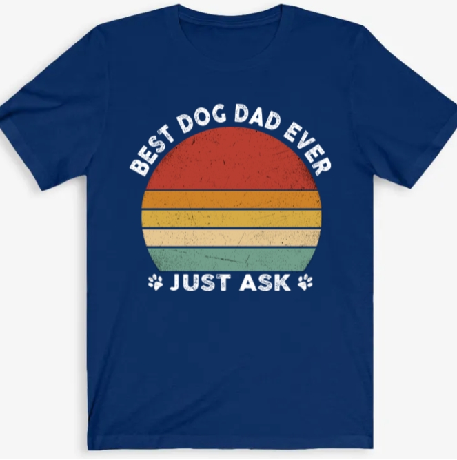 Best Dog Mom, Dog Dad Ever, Custom Photo Dark Color T Shirt, Personali