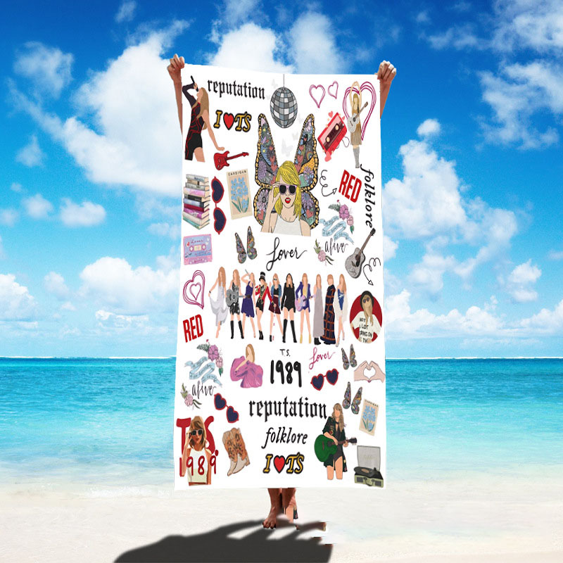 Singer poster bath towel