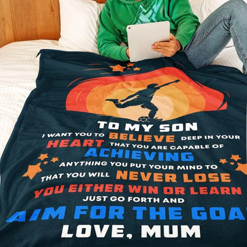 Soccer/Football v2 - Personalized Blanket