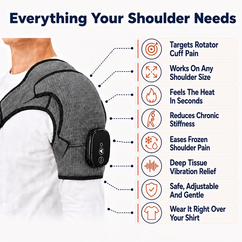 Heated Shoulder Massager with Vibration Therapy