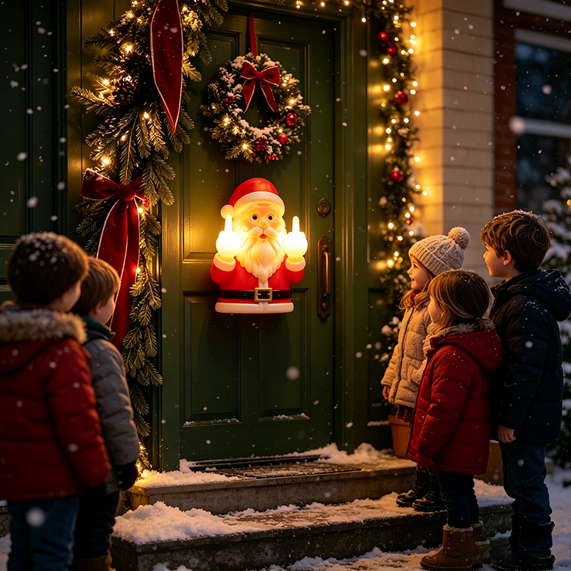 Fun Light-Up Middle-Finger Santa Decoration