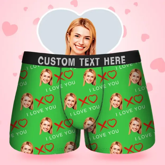 Custom Face Men's BoxerTo Do List For Boyfriend Style Underwear, Birthday Gifts for Husband, Waistband Text Boxer Gift