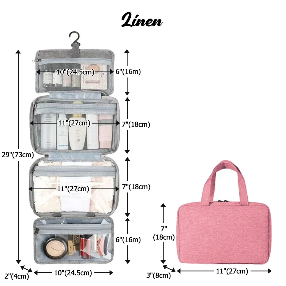 Personalized birth flower foldable hanging cosmetics storage