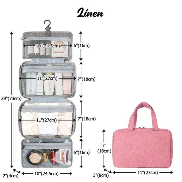 Personalized birth flower foldable hanging cosmetics storage