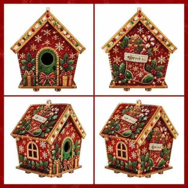 Wooden Pearl Christmas House