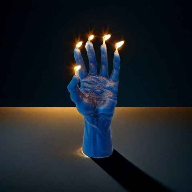 Burning finger candle props decoration