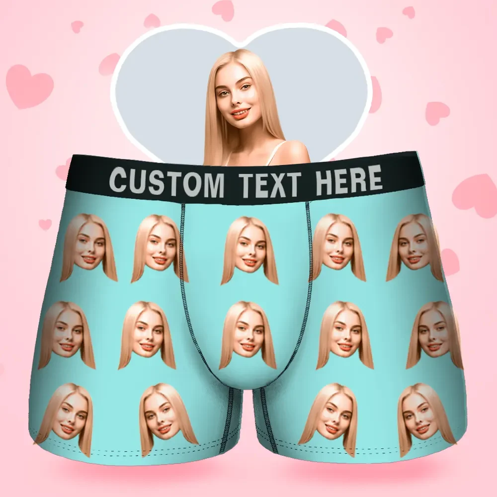 Custom Face Men's Boxer Gift For Boyfriend Style Underwear, Birthday G