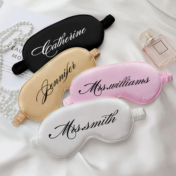 Personalized Satin Eye Mask with Name