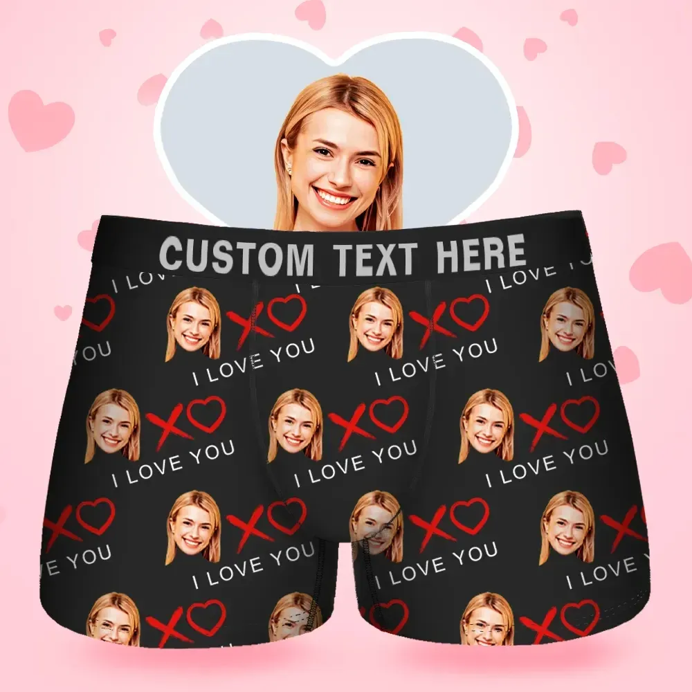 Custom Face Men's BoxerTo Do List For Boyfriend Style Underwear, Birth