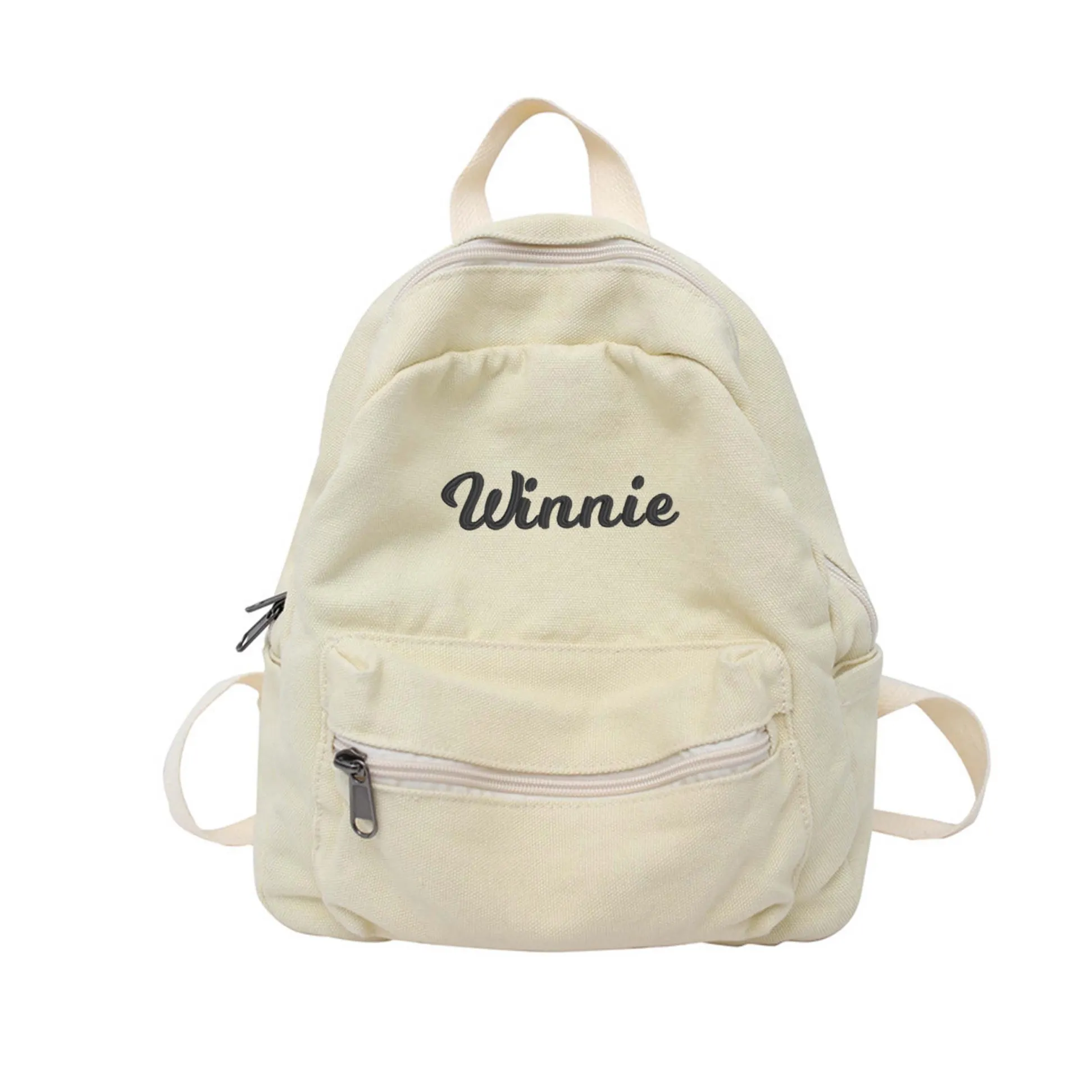 Personalized Embroidery Kid Canvas Backpack