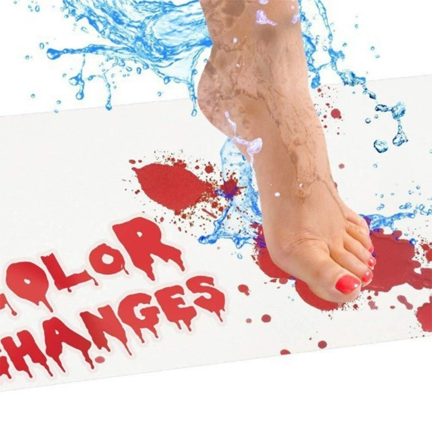 Halloween water-changing bath mat