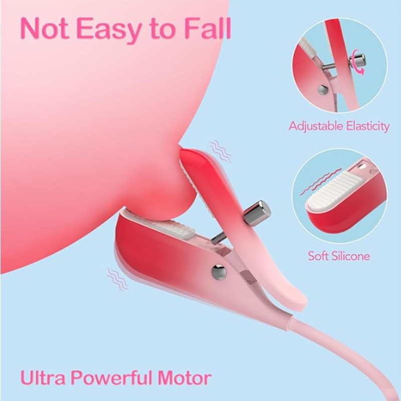 Electric remote control nipple vibrator