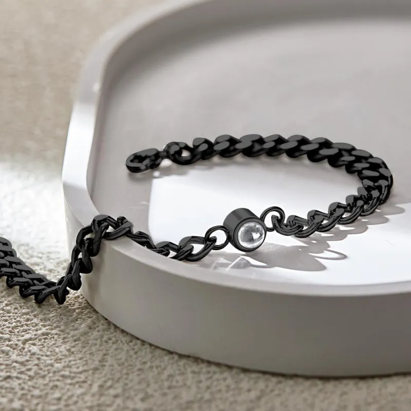 Personalized projected metal bracelet