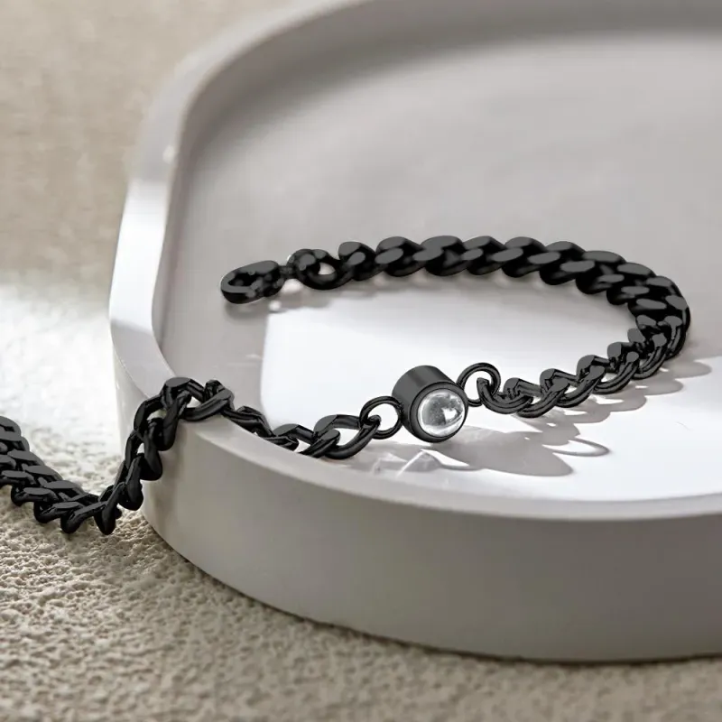 Personalized projected metal bracelet